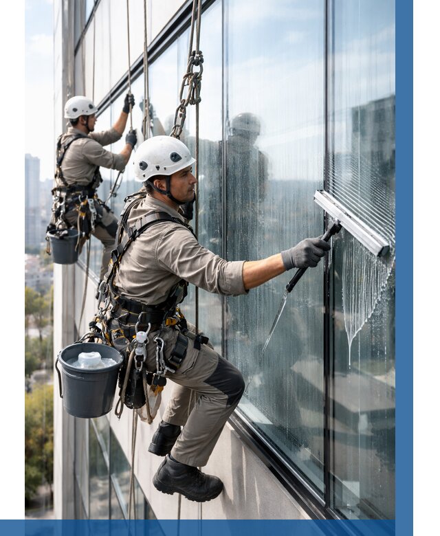 Мойка окон альпинистами в Урюпинске от 4635 р. | ВЫСОТНИК-Рюп