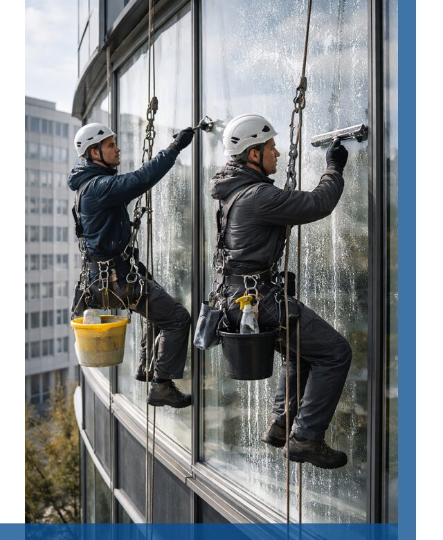 Мойка панорамных окон в Урюпинске от 361 р. заказать у ВЫСОТНИК-Рюп