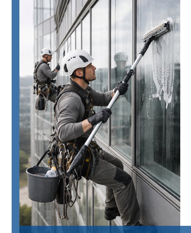 Высотная мойка сплошного остекления с выездом в Урюпинске