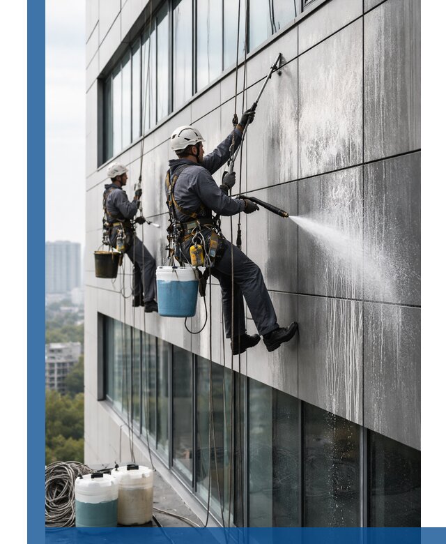 Профессиональная мойка вентилируемых фасадов в Урюпинске