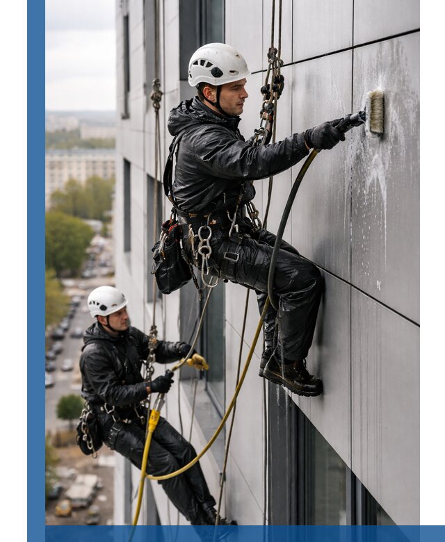 Профессиональная мойка фасада из композита в Урюпинске
