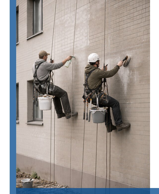 Удаление высолов с фасада зданий в Урюпинске без повреждений и следов