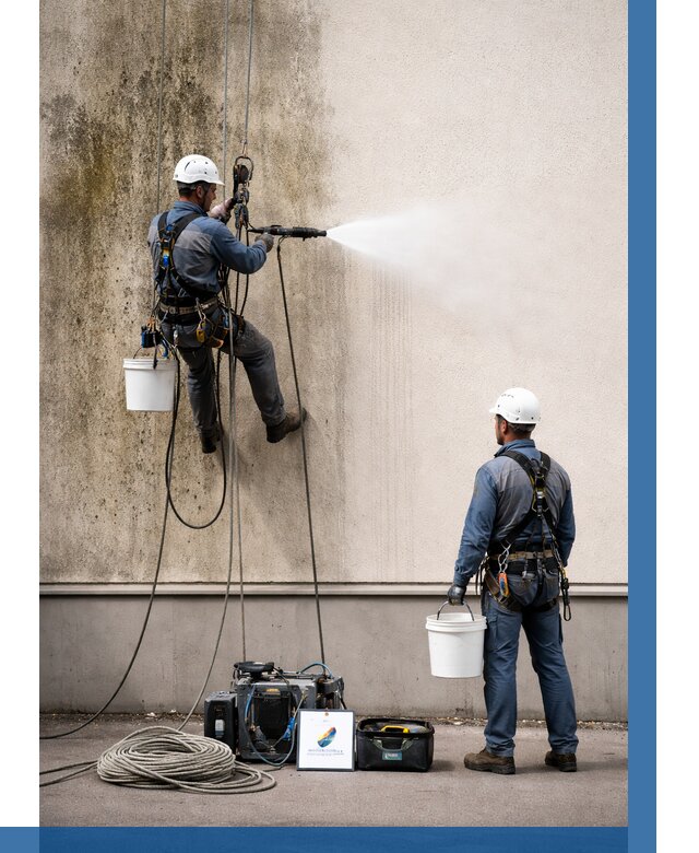 Очистка фасада от плесени в Урюпинске от 309 р. | ВЫСОТНИК-Рюп