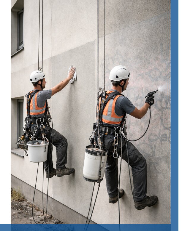 Антиграффити покрытие фасада в Урюпинске от 618 р. | ВЫСОТНИК-Рюп