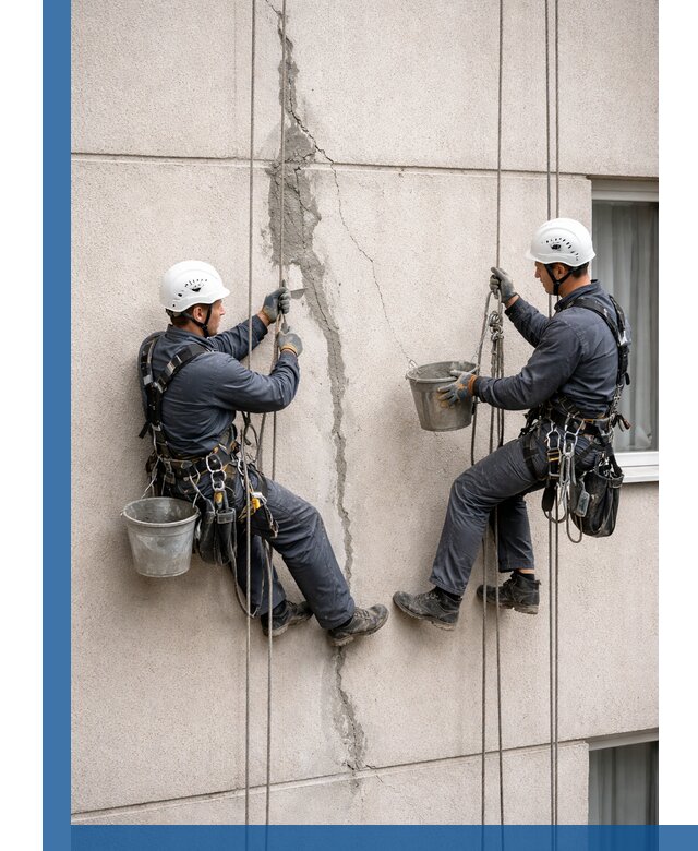 Заделка трещин на фасаде в Урюпинске с гарантийным ремонтом