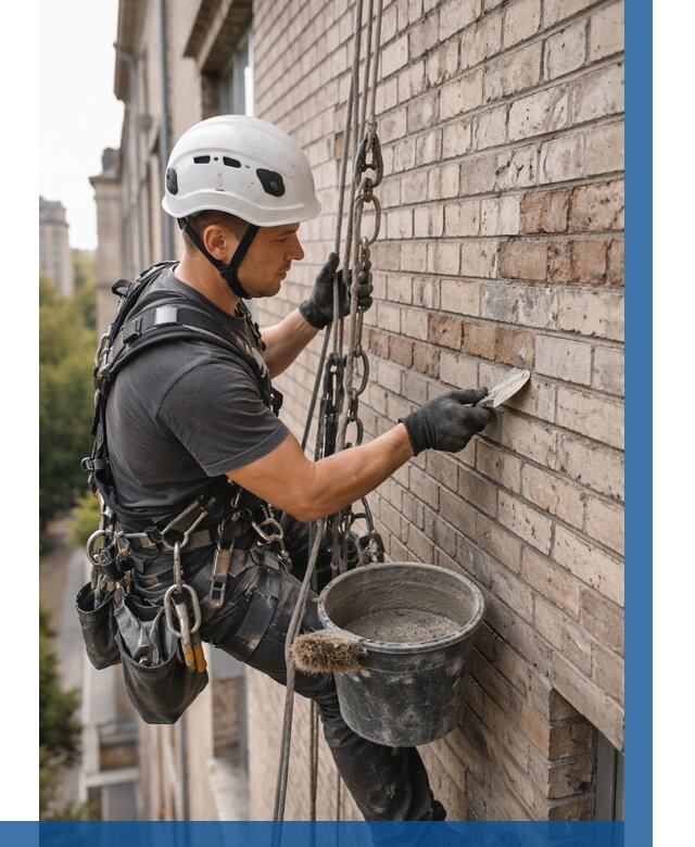 Ремонт кирпичной кладки фасада в Урюпинске от 1854 р. | ВЫСОТНИК-Рюп