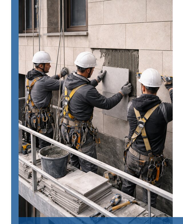 Ремонт облицовки фасада плиткой в Урюпинске с гарантией