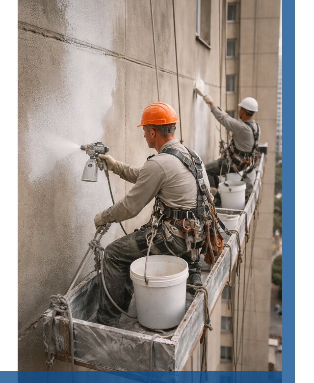 Грунтовка фасада на высоте в Урюпинске от 124 р. | ВЫСОТНИК-Рюп