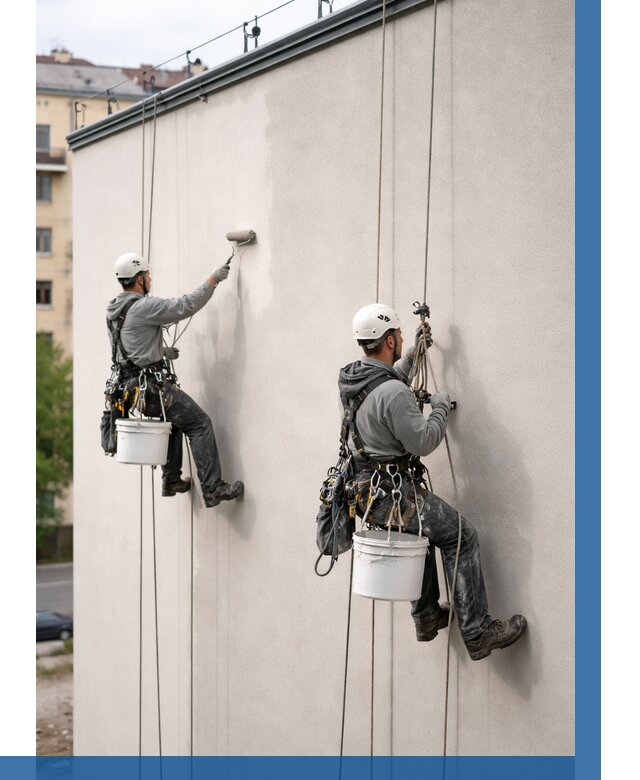 Покраска оштукатуренного фасада в Урюпинске от 330 р. | ВЫСОТНИК-Рюп