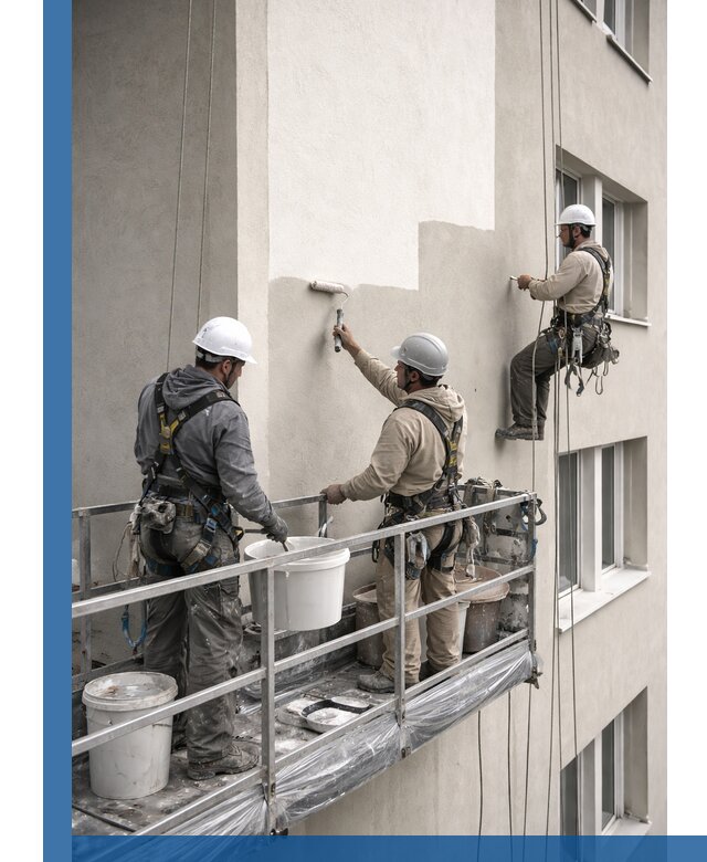 Покраска оштукатуренного фасада в Урюпинске под ключ с гарантией