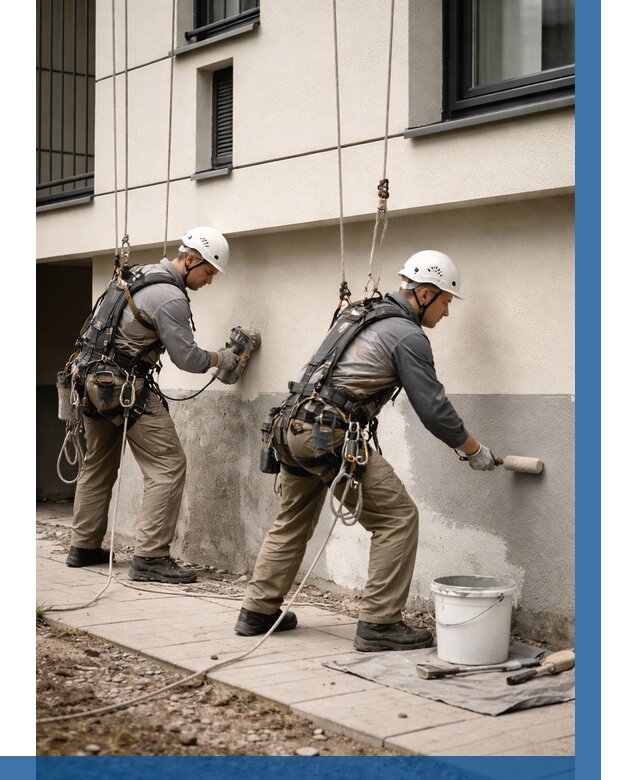 Окраска цоколя здания в Урюпинске от 464 р. под ключ | ВЫСОТНИК-Рюп