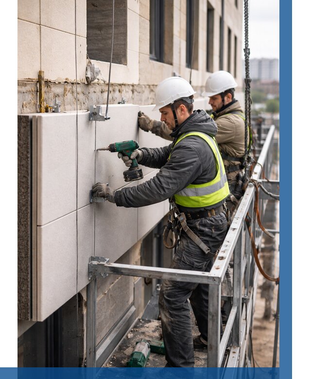 Монтаж фасадных термопанелей в Урюпинске от 1545 р. | ВЫСОТНИК-Рюп