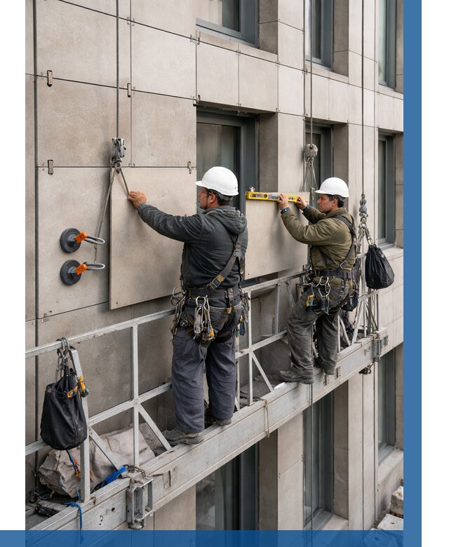 Монтаж керамогранита на фасад в Урюпинске от 2575 р. | ВЫСОТНИК-Рюп