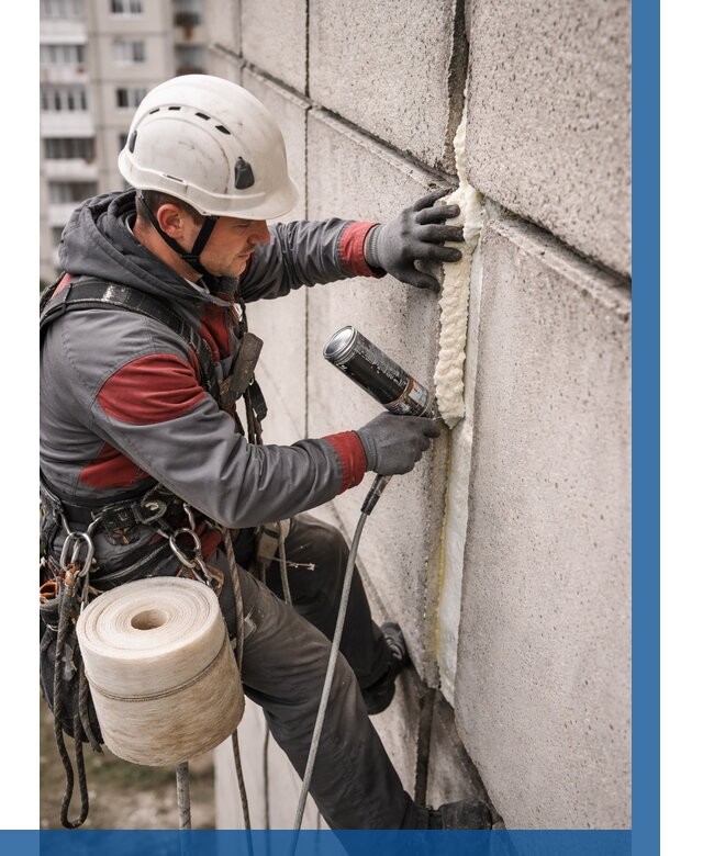 Утепление межпанельных швов в Урюпинске от 721 р. | ВЫСОТНИК-Рюп