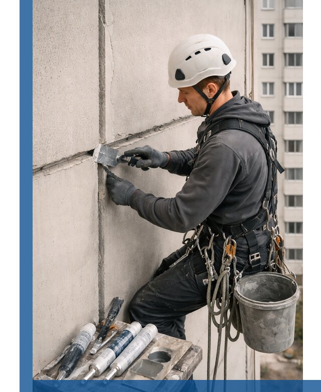 Ремонт межпанельных швов в Урюпинске герметизация и восстановление