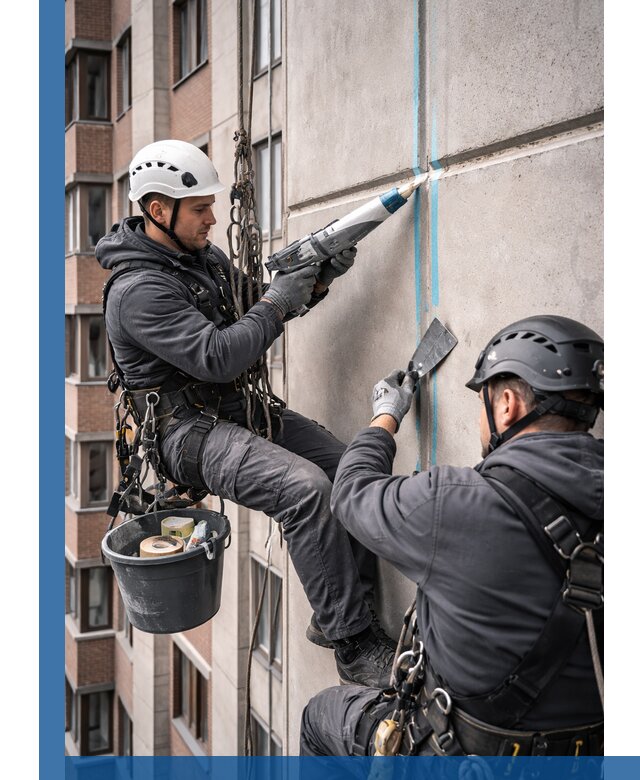 Вторичная герметизация швов фасада и кровли в Урюпинске