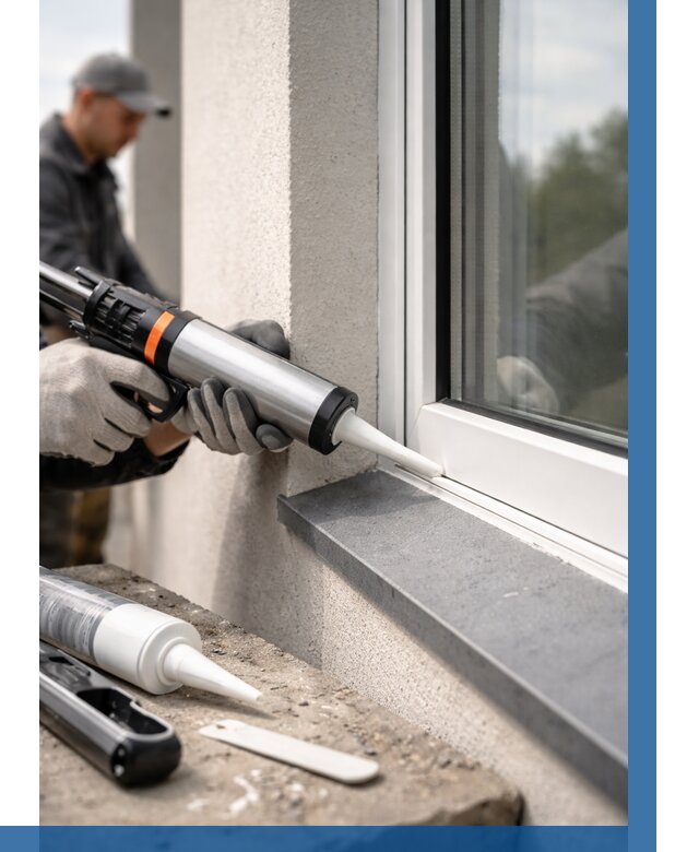 Герметизация монтажных швов окон в Урюпинске от 670 р. | ВЫСОТНИК-Рюп