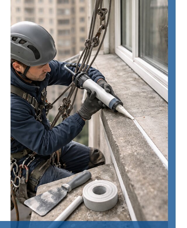 Герметизация балконного козырька в Урюпинске от 4635 р. | ВЫСОТНИК-Рюп