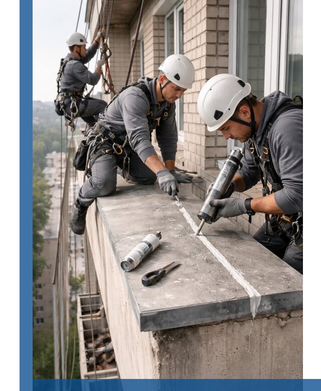 Герметизация балконного козырька в Урюпинске профессионально