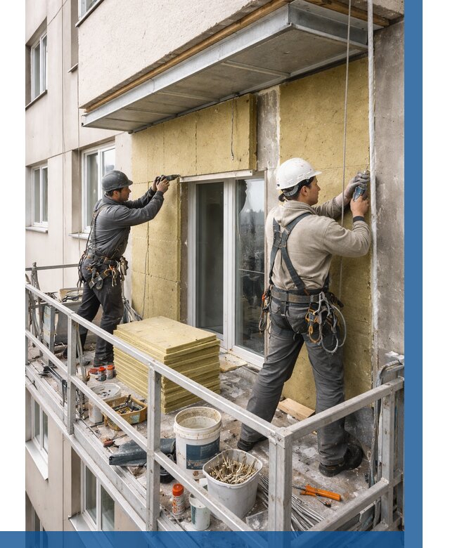 Утепление балкона снаружи в Урюпинске от 1648 р. под ключ ВЫСОТНИК-Рюп