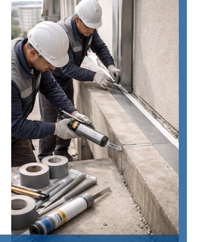 Герметизация примыкания балкона в Урюпинске от 4635 р. | ВЫСОТНИК-Рюп