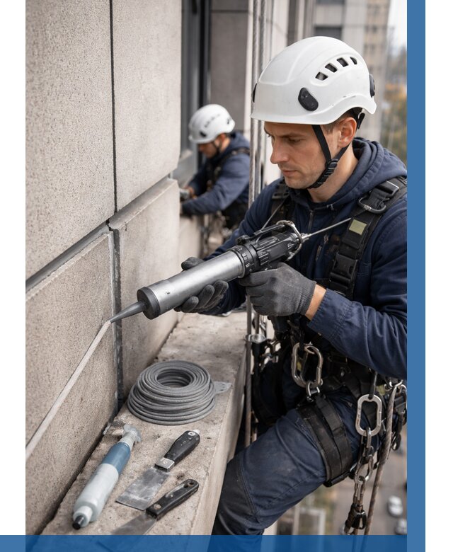 Герметизация деформационных швов фасада в Урюпинске от 721 | ВЫСОТНИК-Рюп