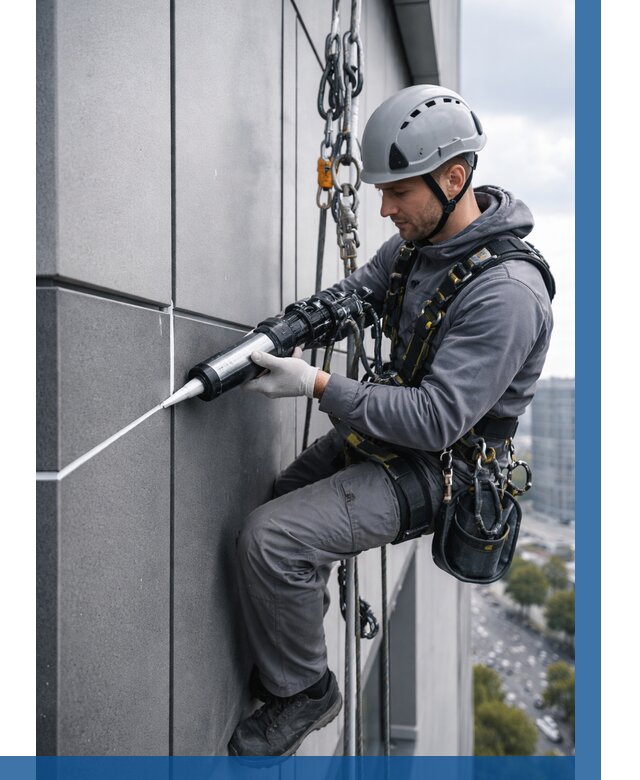 Герметизация стыков фасадных панелей в Урюпинске от 6696 р.| ВЫСОТНИК-Рюп