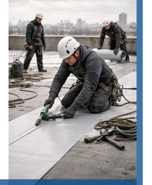 Ремонт мембранной кровли в Урюпинске от 1854 р./м2 | ВЫСОТНИК-Рюп