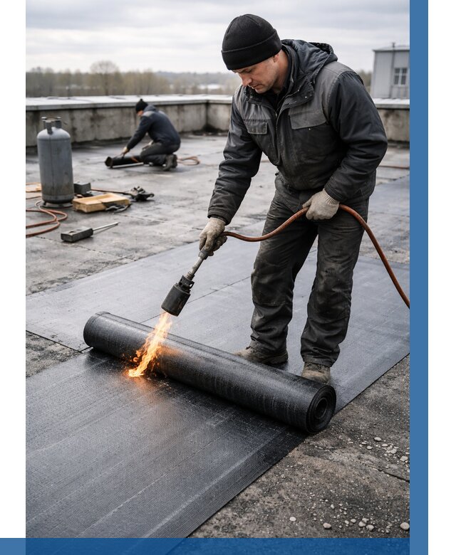 Ремонт наплавляемой кровли в Урюпинске от 721 р. | ВЫСОТНИК-Рюп