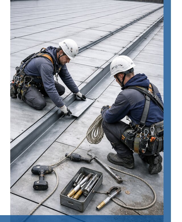 Ремонт фальцевой кровли в Урюпинске от 721 р. | ВЫСОТНИК-Рюп