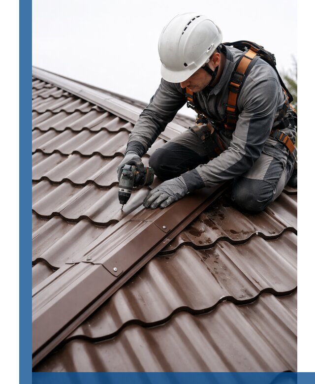 Ремонт металлочерепицы на крыше в Урюпинске профессионально