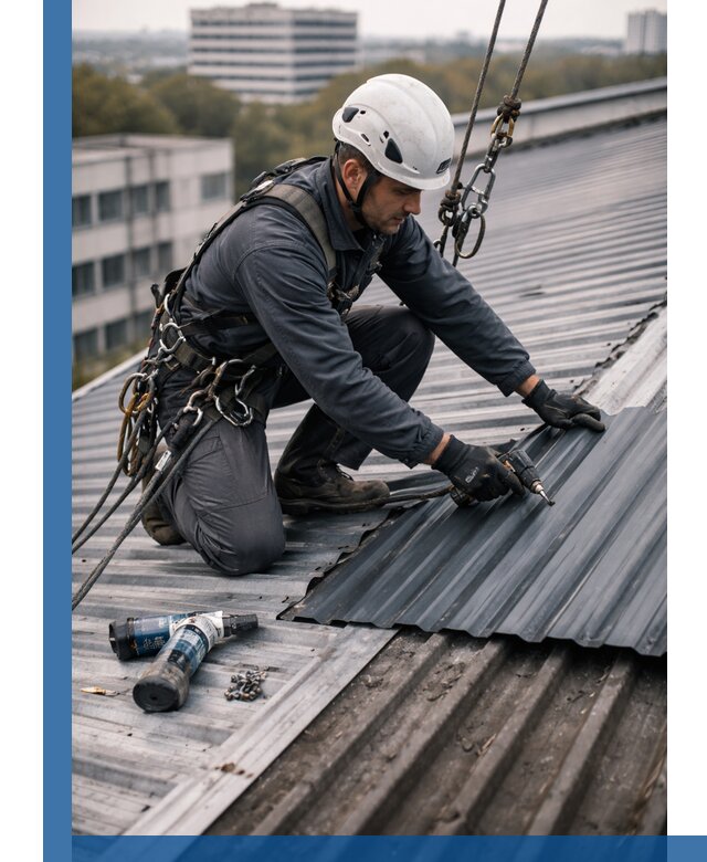 Ремонт профнастила на кровле в Урюпинске, работы под ключ