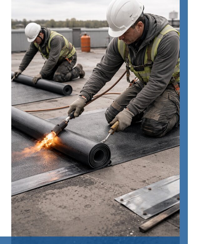 Монтаж наплавляемой кровли в Урюпинске от 876 р. — ВЫСОТНИК-Рюп