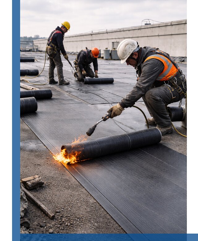 Монтаж наплавляемой кровли в Урюпинске профессионально