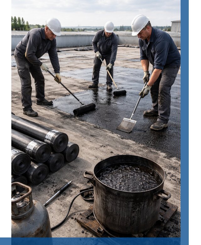 Гидроизоляция кровли мастикой в Урюпинске от 618 р. | ВЫСОТНИК-Рюп