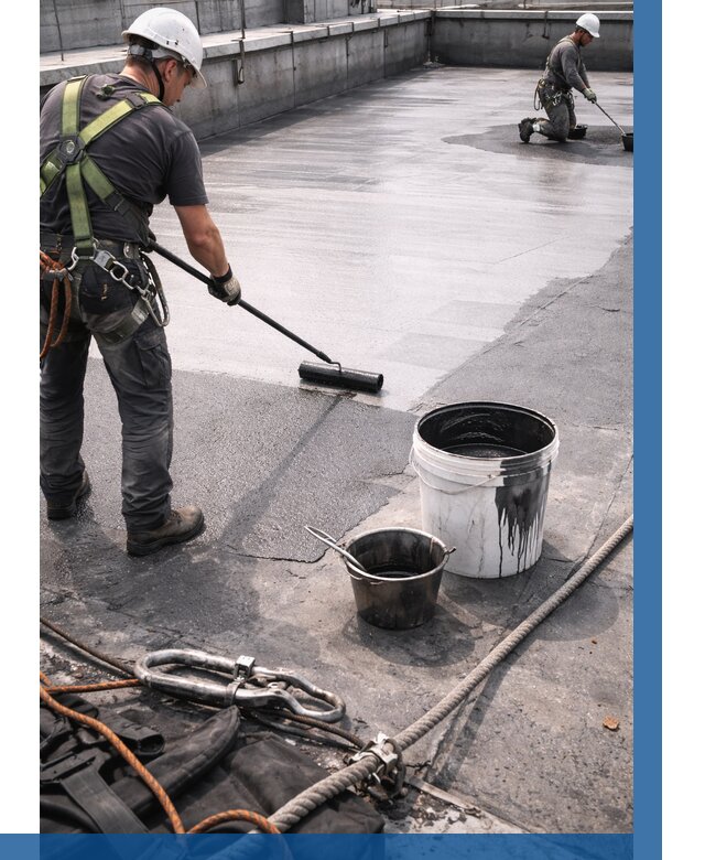 Гидроизоляция кровли жидкой резиной в Урюпинске от 515 р. | ВЫСОТНИК-Рюп