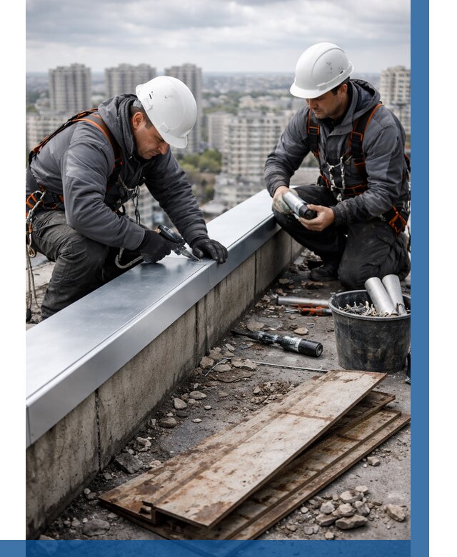 Замена парапетных крышек под ключ в Урюпинске от 1236 р. | ВЫСОТНИК-Рюп