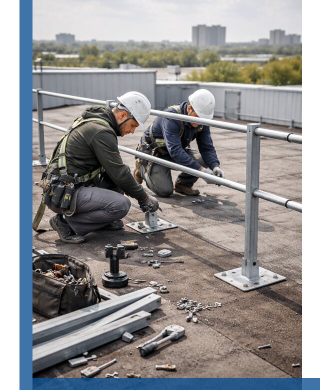 Монтаж кровельного ограждения в Урюпинске под ключ с гарантией