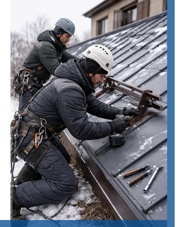 Монтаж снегозадержателей в Урюпинске от 464 р. | ВЫСОТНИК-Рюп