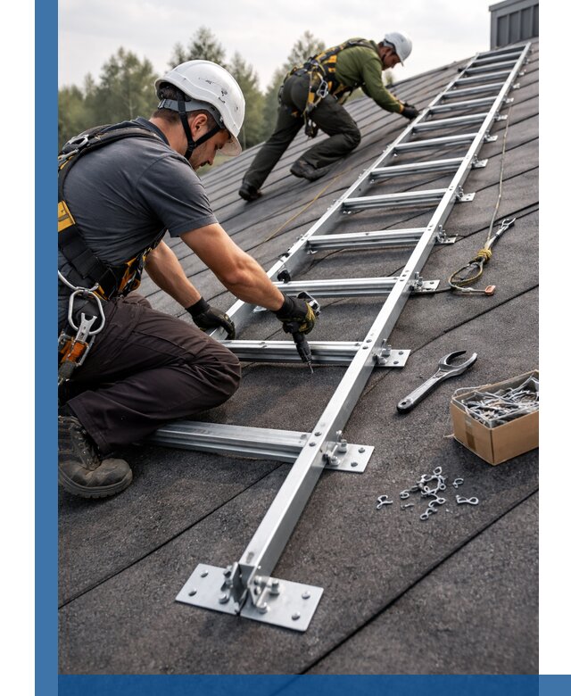 Профессиональный монтаж кровельной лестницы в Урюпинске под ключ
