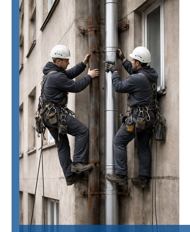 Замена водосточных труб в Урюпинске: монтаж и демонтаж под ключ