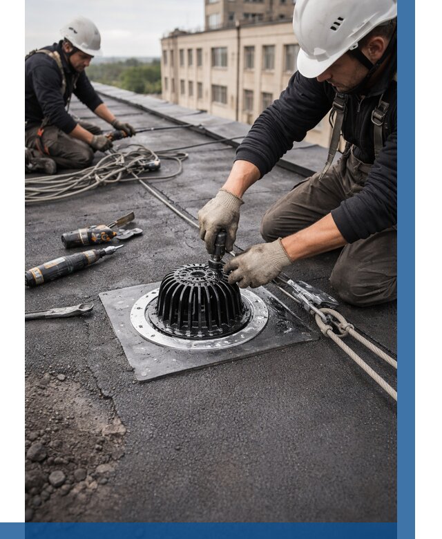 Установка водосточных воронок в Урюпинске цена от 3605 р. | ВЫСОТНИК-Рюп