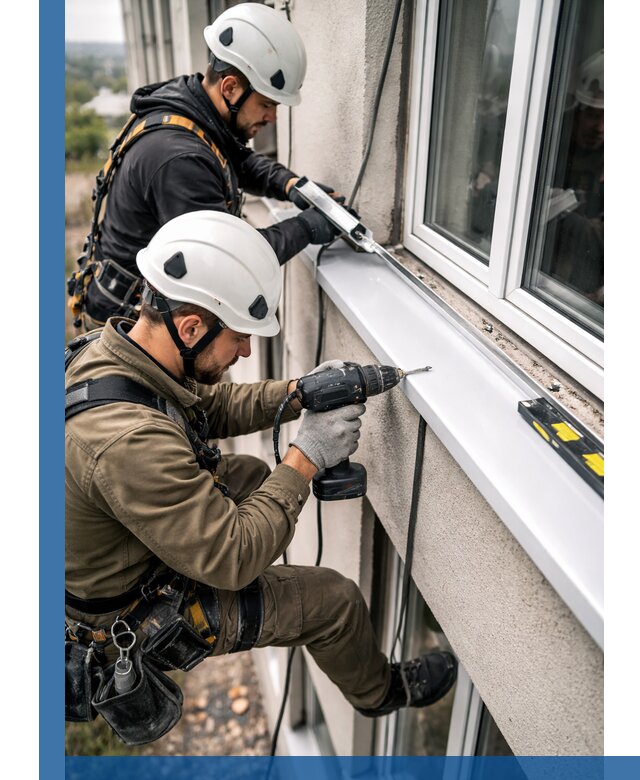Профессиональный монтаж оконных отливов и отведения воды в Урюпинске