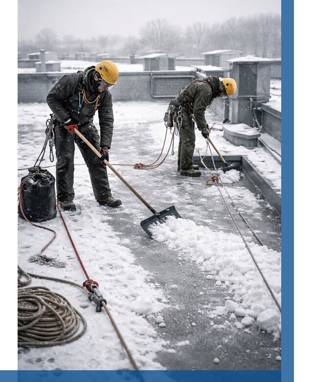 Очистка крыши от снега в Урюпинске от 7726 р. | ВЫСОТНИК-Рюп