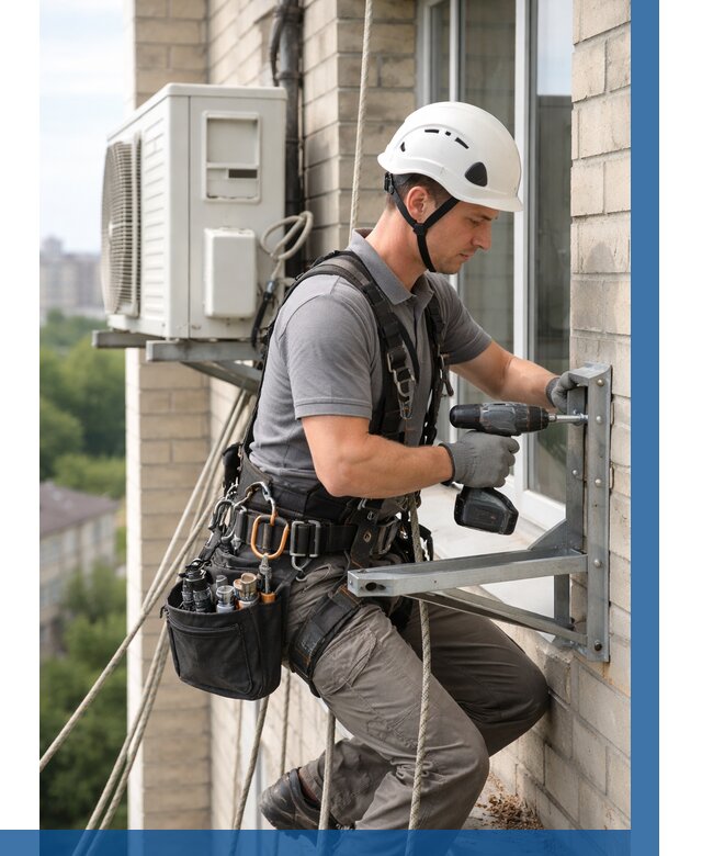 Установка кронштейнов кондиционера в Урюпинске от 3605 р. | ВЫСОТНИК-Рюп