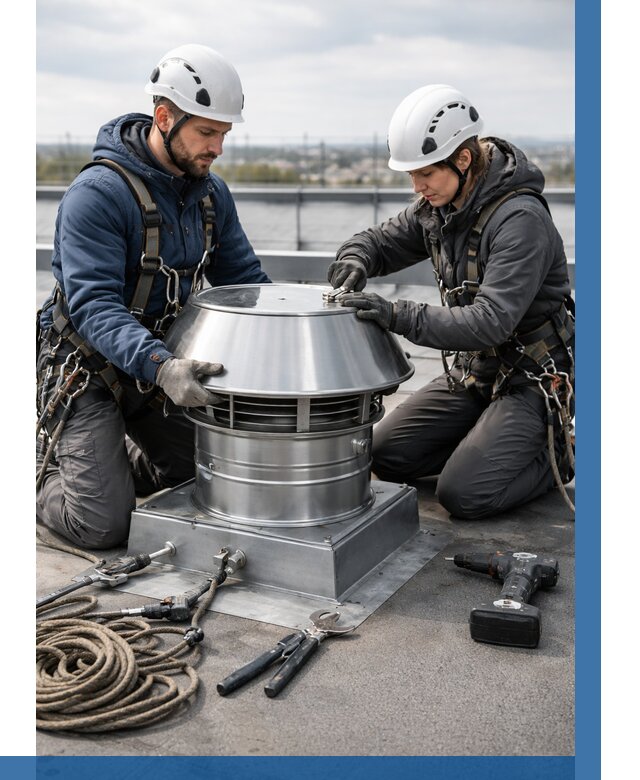 Установка дефлекторов на кровле в Урюпинске от 4635 р. | ВЫСОТНИК-Рюп