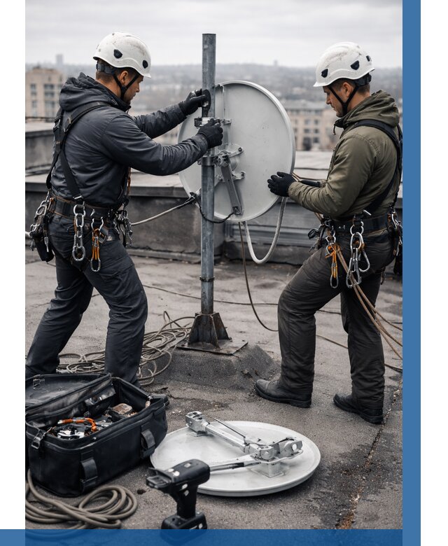 Демонтаж антенн на крыше в Урюпинске от 4635 р. | ВЫСОТНИК-Рюп