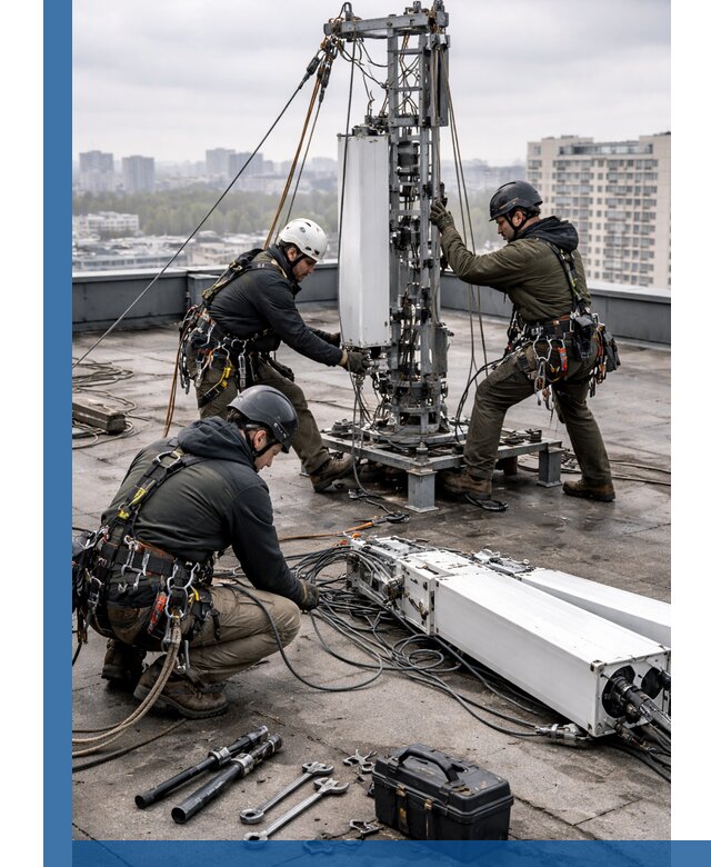 Демонтаж антенн на крыше зданий в Урюпинске с гарантией