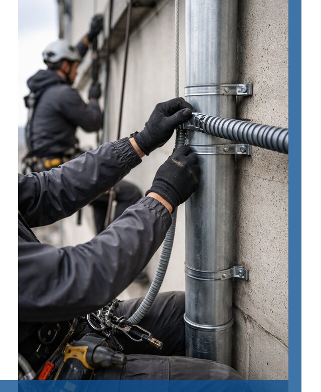 Монтаж гофры для кабеля в Урюпинске от 309 р. | ВЫСОТНИК-Рюп