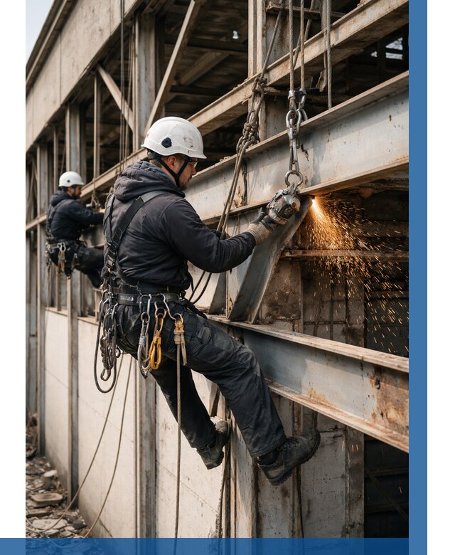 Демонтаж металлоконструкций на высоте в Урюпинске от 6696р. |ВЫСОТНИК-Рюп